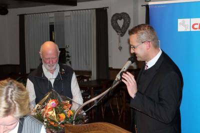 Klaus Steinig (28 Jahre Kreisvorsitzender der CDA) und CDU-Kreisvorsitzender Sven Behrens
