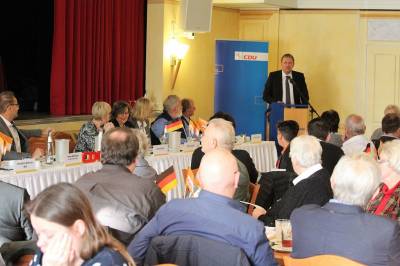 Europaabgeordneter Jens Gieseke whrend seiner Rede